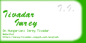 tivadar imrey business card